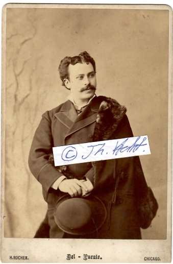 GIUSEPPE DEL PUENTE (1841-1900) italienischer Opernsänger, Bariton, große Karriere in Europa und Nordamerika / Italian baritone, who played in important role in operatic life in the United States in the 19th century, as he was its first baritone star singer, the first performer of many standard-repertory baritone roles in the United States, and part of the cast of the inaugural performance of the Metropolitan Opera in 1883.