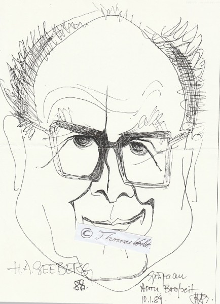 HANS-ADOLF SEEBERG (1919-2005) deutscher Zeichner, Karikaturist, Cartoonist, Illustrator, Grafiker, Produzent, Regisseur