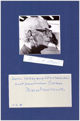 PETER DE MENDELSSOHN (1908-82) deutsch-britischer Schriftsteller, Historiker und Essayist