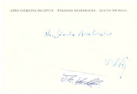 OTTO NIEMEYER-HOLSTEIN (1896-1984) Professor, deutscher Maler, 1975 Ehrenpräsident der Ostsee-Biennale, 1977 Stern der Völkerfreundschaft in Gold / german painter