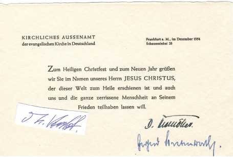 D. MARTIN NIEMÖLLER (1892-1984) dt. ev. Theologe, U-Boot-Kdt. im ersten Weltkrieg, Widerstandskämpfer im Zweiten Weltkrieg, Mitbegründer der Bekennenden Kirche und später Kirchenpräsident