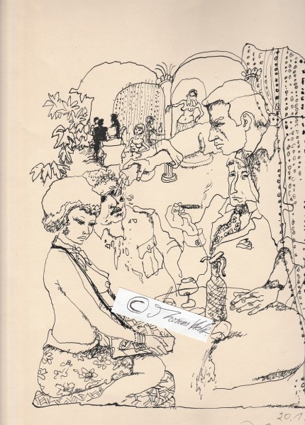 HEINZ EBEL (1928) dt. Maler, Graphiker, Illustrator, Porzellanmaler