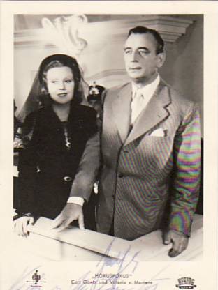 CURT GOETZ (1888-1960) dt. Schauspieler, Regisseur und Autor & VALERIE VON MARTENS-GOETZ (1894-1986) österreichische Schauspielerin, seine Frau