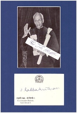 SARAPALI RADHAKRISHNAN (1888-1975) Dr., bedeutender Religionsphilosoph, STAATSPRÄSIDENT 1962-67 von Indien