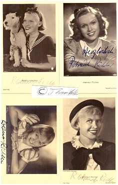 ROTRAUT RICHTER (1915-47) deutsche Bühnen- und Filmschauspielerin, UFA-Star, u.a. in Ganovenehre (1932), Hitlerjunge Quex (1933), Krach im Hinterhaus (1935,)