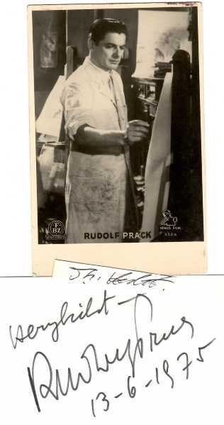 RUDOLF PRACK (1905-81) österreichischer Schauspieler. Seine Filmrollen trugen ihm den Ruf ein, der „meistgeküsste Mann des deutschen Films“ zu sein. / austrian actor