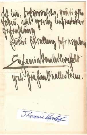 EUFEMIA VON ADLERSFELD-BALLESTREM (1854-1941) deutsche Schriftstellerin. Um 1900 zählte sie zu den beliebtesten deutschen Unterhaltungsschriftstellerinnen.