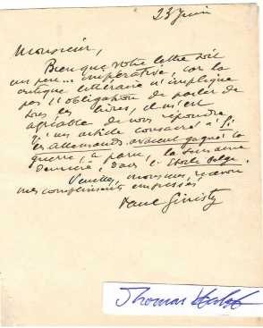 PAUL GINISTY (1855-1932) französischer Schriftsteller, Journalist / écrivain, chroniqueur et journaliste français / French writer, columnist and journalist. A regular columnist at Gil Blas, he met Guy de Maupassant who would dedicate him his short story Mon oncle Sosthène (fr). From 1896 to 1906, he was theatre manager for the Théâtre de l'Odéon, then became an inspector of monuments historiques.