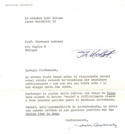 SALVATORE QUASIMODO (1901-68) italienischer Lyriker und Kritiker. 959 wurde ihm der Nobelpreis für Literatur verliehen.