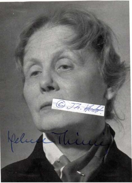 HELENE THIMIG-REINHARDT (1889-1974) Professor Dr. , österreichische Schauspielerin, Regisseurin und Theaterdirektorin, Frau von Max Reinhardt