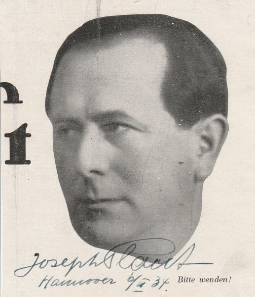 JOSEPH PLAUT (1879-1966) lippischer Heimatdichter, Schauspieler, Rezitator, Vortragskünstler, Opernsänger (Tenor-Buffo)