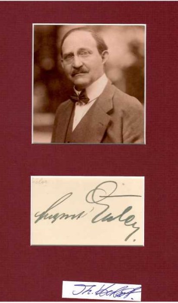 AUGUST EULER (1868-1957) deutscher Flugpionier, Flugzeugbauer / Flugzeugkonstrukteur, erwarb 1910 den ersten deutschen Flugzeugführerschein