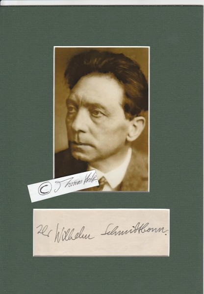 WILHELM SCHMIDTBONN (1876-1952) deutscher Schriftsteller, Bund rheinischer Dichter, Ehrendoktor der Universität Bonn, Rheinischer Literaturpreis für das Jahr 1941 und 1943 die Beethoven-Medaille der Stadt Bonn