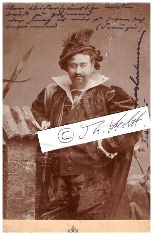 ERNST HARTMANN (1844-1911) deutsch-österreichischer Burgschauspieler und Theaterregisseur, betrieb Hotels in Hamburg, heiratete 1868 die Burgschauspielerin Helene Schneeberger