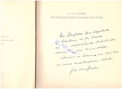 JOACHIM ADOLF VON HARDER (1904- ?) deutscher Schriftsteller
