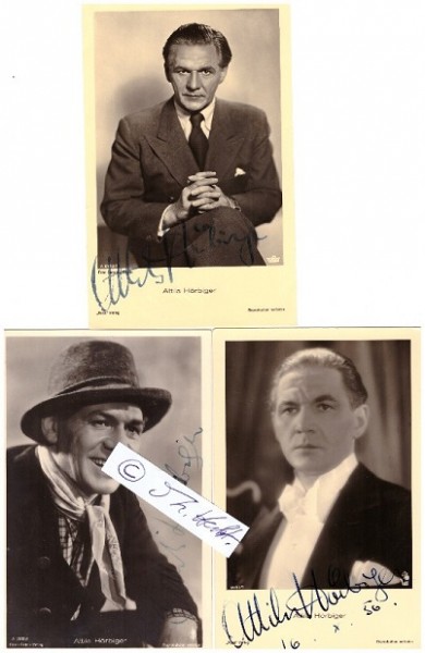 ATTILA HÖRBIGER (1896-1987) österreichischer Schauspieler aus der berühmten Hörbiger-Schauspielerdynastie, verheiratet mit Paula Wessely