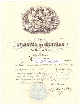 KANTON BERN - SCHWEIZER HEER 1858-74