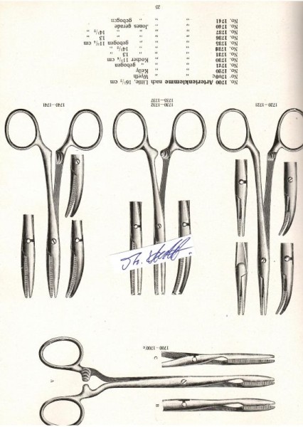 DANIEL KÜRTEN, Ohligs bei Solingen (gegr. 1840) CHIRURGIE-INSTRUMENTE 1922