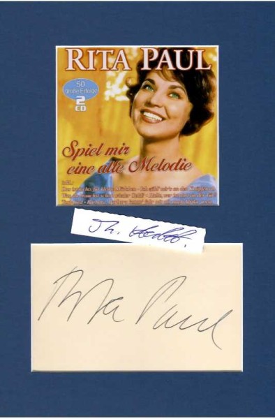 RITA PAUL (1928-2021) deutsche Sängerin, Schauspielerin, Kabarettistin, Mitglied der Insulaner, u.a. Tanzende Sterne, Die Drei von der Tankstelle