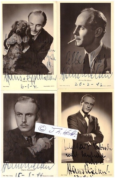 HANS NIELSEN (1911-65) deutscher Schauspieler, UFA-Star, u.a, in HOKUSPOKUS, n Scotland Yard jagt Dr. Mabuse, in den Edgar-Wallace-Verfilmungen DAS INDISCHE TUCH und Die Tür mit den sieben Schlössern, in den Karl-May-Verfilmungen Der Schatz der Azteken und Die Pyramide des Sonnengottes