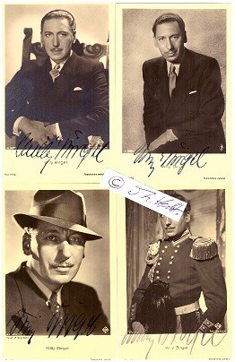 WILLY BIRGEL (1891-1973) deutscher Schauspieler, UFA-Star, 1937 von Reichspropagandaminister Joseph Goebbels zum Staatsschauspieler ernannt, und später in die Gottbegnadeten-Liste aufgenommen, 1941 in dem Film … reitet für Deutschland