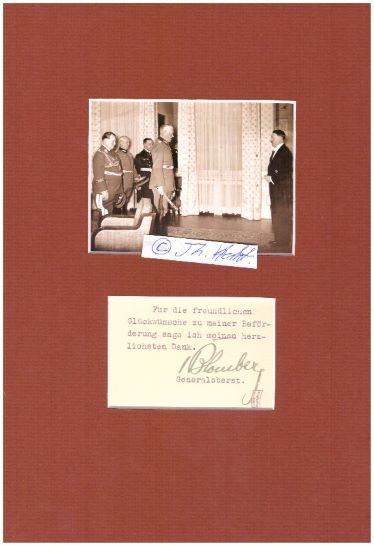 WERNER VON BLOMBERG (1878-1946 Nürnberg) 1933 bis 1938 Reichswehrminister (ab 1935 Reichskriegsminister) und ab 1936 der erste Generalfeldmarschall der deutschen Wehrmacht / german minister of War and first general field marshal