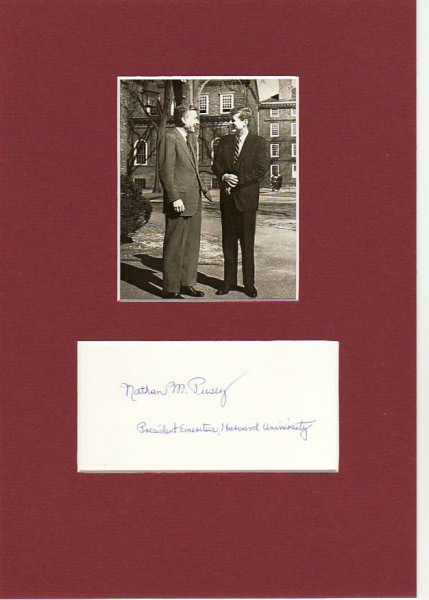 NATHAN M. PUSEY (1907-2001) Professor Dr., US-amerikanischer Pädagoge und Hochschullehrer, Präsident der Harvard University