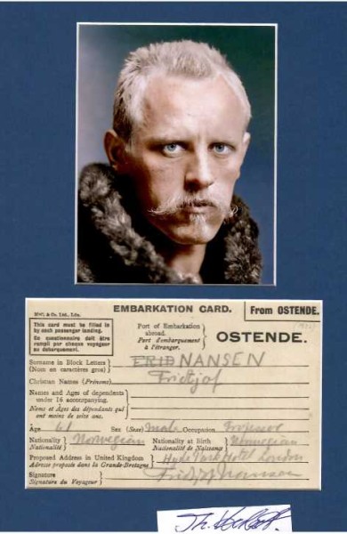 FRIDTJOF NANSEN (1861-1930) norwegischer Nordpolforscher und Ozeanograph, 1922 Friedensnobelpreis / norwegian arctic explorer, nobel peace prize