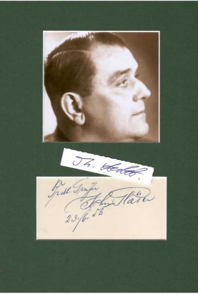 JOHN GLÄSER (1888-1968) deutscher Opernsänger, Tenor / German operatic tenor, voice teacher and Theaterfunktionär