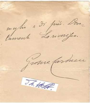 GIOSUE CARDUCCI (1833-1907) italienischer Dichter, Redner und Literaturhistoriker. 1906 erhielt er den Nobelpreis für Literatur. / italian poet with nobel prize in literature
